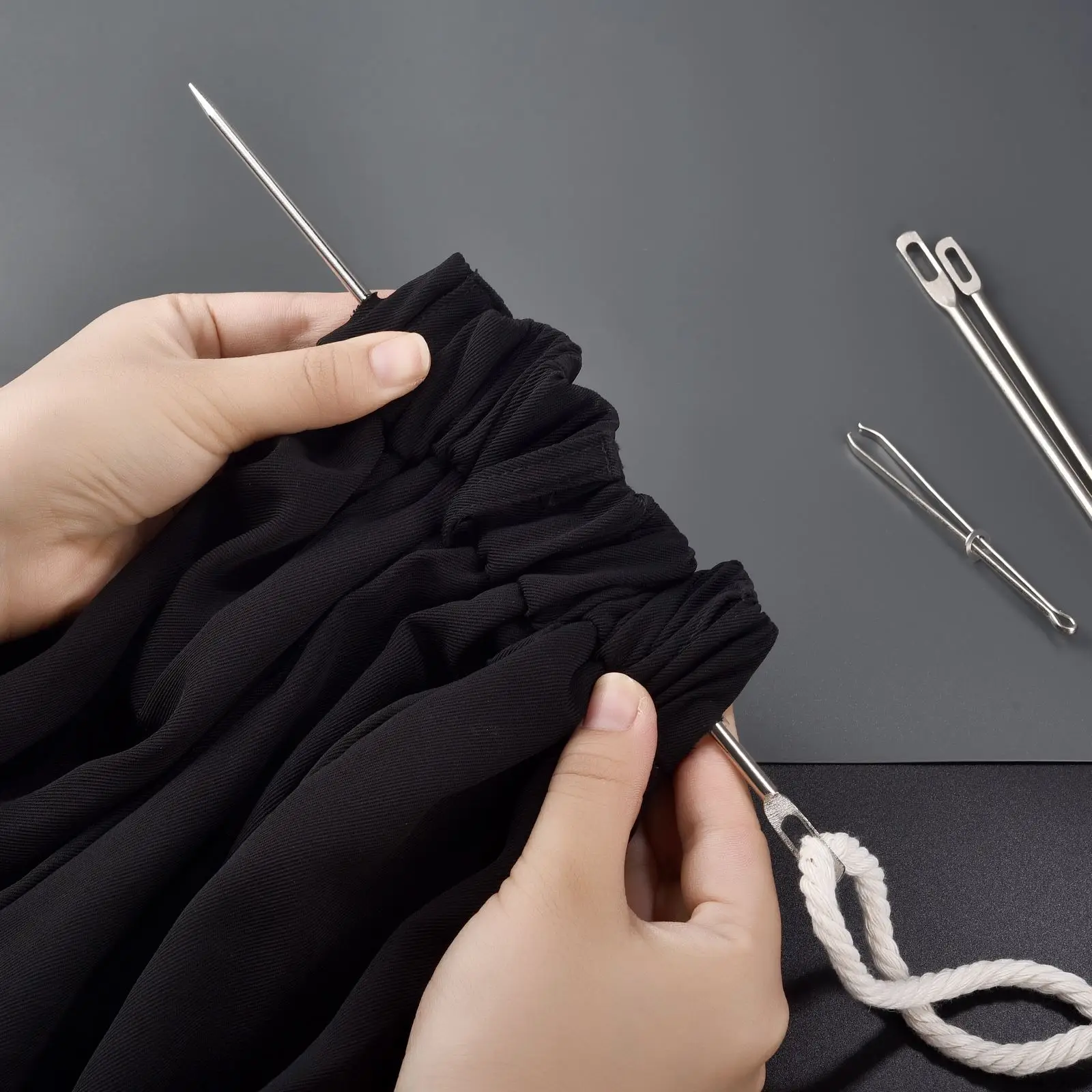 Elastic Band Rope Threading Guide Clips Tool for Sewing DIY