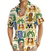 Fashion New Men's Short-Sleeved Shirt Plaid Hawaiian Style Print Daily Casual Beach Holiday Wear With Men's Oversized Shirt Tops 1
