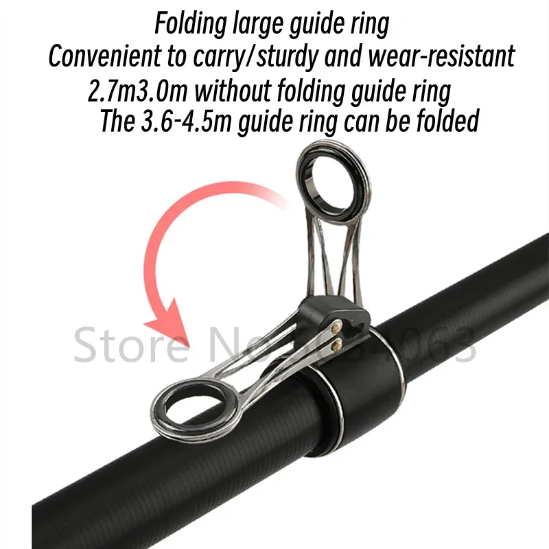 Telescopic Fishing Rod 2.7m Travel Surf Rod Spinning Power 5-300g Throwing Surfcasting Carbon Baitcasting Rod 3