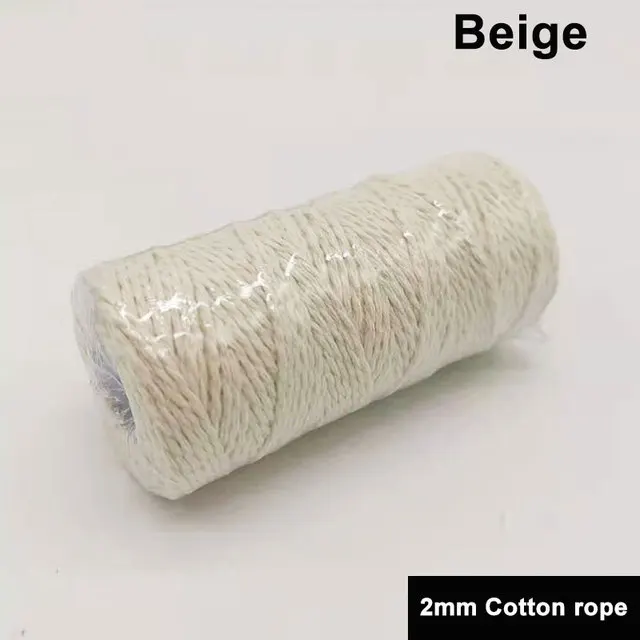100M/Roll 100% Cotton Rope colorful twine Macrame cord string thread DIY Home Textile Wedding Decorative supply 