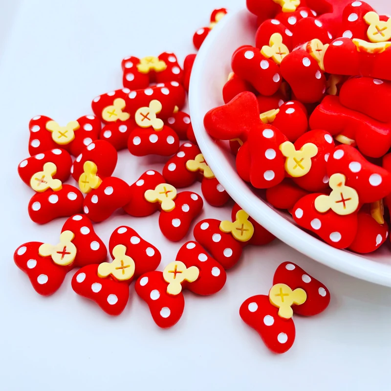 

10 Pcs New Cute Resin Cartoon Bow Flat Back Cabochon Scrapbook Kawaii DIY Embellishments Charm Decorate Accessories D51
