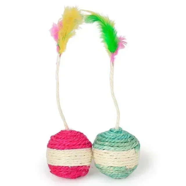 Sisal Feather Cat Scratching Ball 5