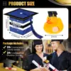 24/48 Sets Graduation Rubber Duck Cap Gift Boxes with Mini Grad Bulk Grad Party Favor Grad Candy Boxes for Graduation 2