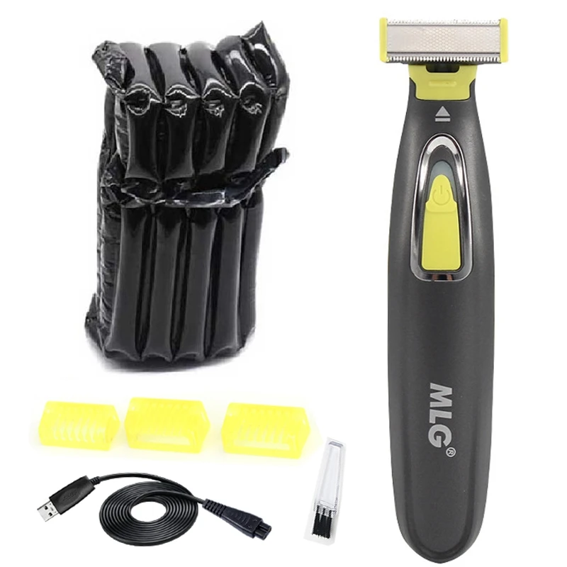 Rosto e corpo barbeador elétrico para homens lavável barba & corpo trimmer molhado seco bola navalha elétrica rosto máquina de barbear recarregável