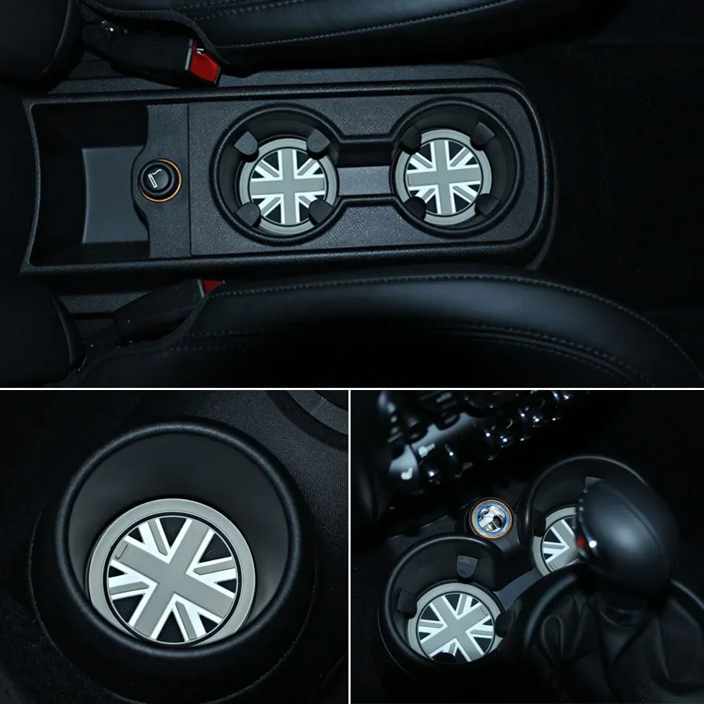 For BMW Mini Countryman R60 WRC John Cooper Works LCI Anti-Slip Mat Cup Holder Mat Shockproof Silica Gel Pad