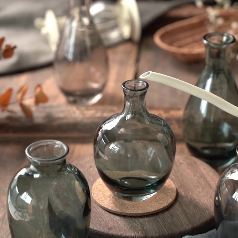 Glass Simple Creative Small Vase Set for Flower Arrangement