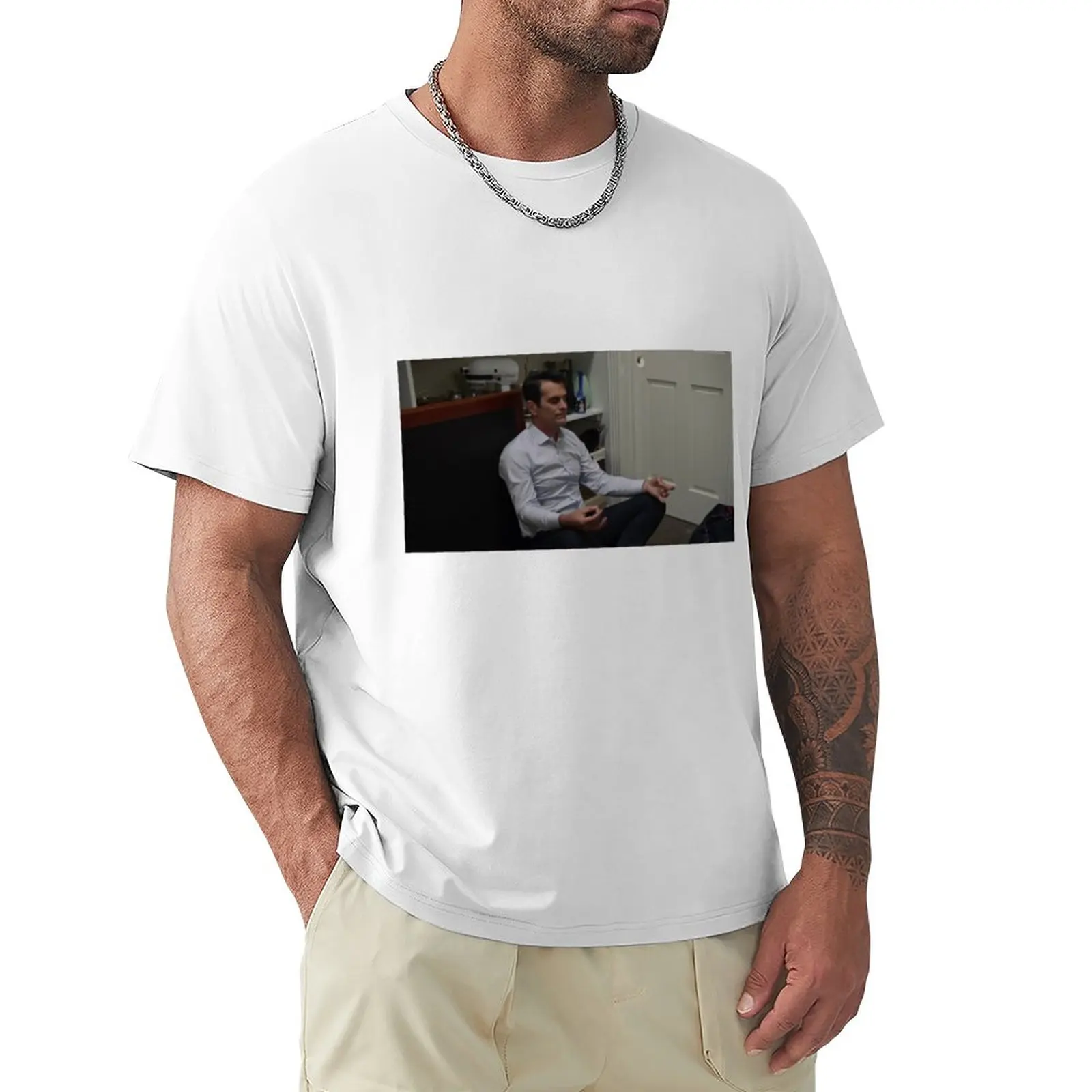 

Phil Dunphy meditating T-Shirt tops Short sleeve tee Short sleeve tee men