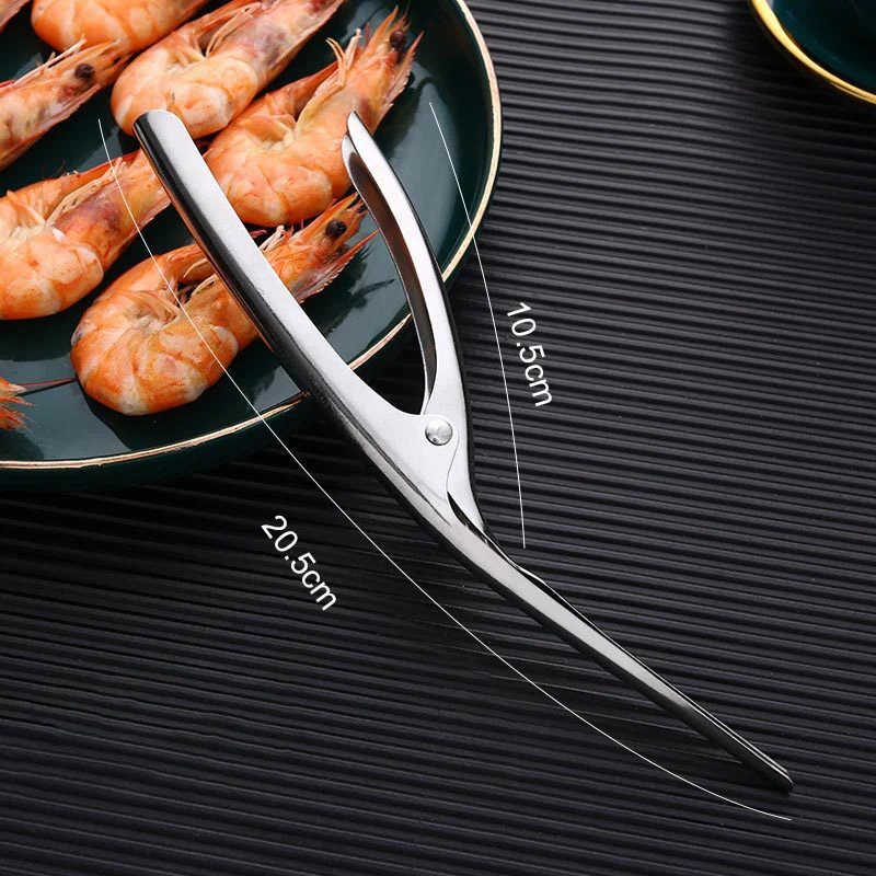 Description Picture 5 of item304 Stainless Steel Quick Seafood Tools Kitchen Meal Peeling Crayfish to Shrimp Shell Supper Gadget Efficiency Shrimp Peeler
