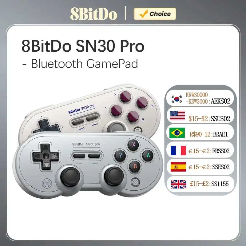 8Bitdo SN30 Pro Bluetooth Gamepad for Nintend Switch 2 Wireless Game Controller Joystick for NS MacOS Android Steam Raspberry Pi 1