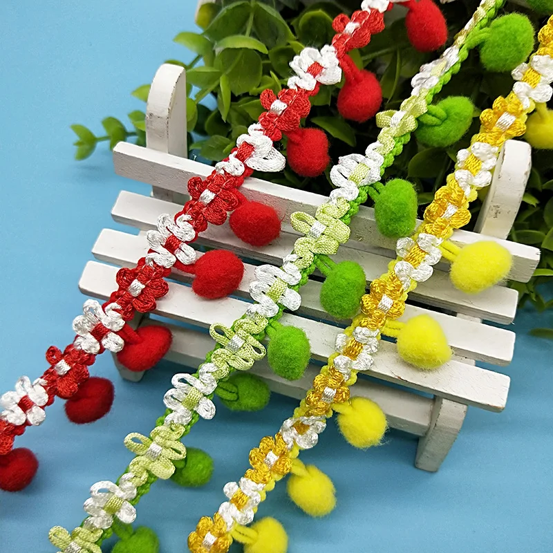 Pom Pom Trim Lace Fabric 1/5/10Yards MINI Pearl Pompom Fringe Ribbon Sewing Lace Kintted Fabric Handmade DIY Craft Accessories lace fabric lace ribbon lace garment accessories lace sewing supplies lace accessories lace sewing accessories pom pom trim clothing craft accessories