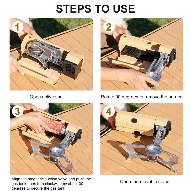 Portable Camping Gas Stove with Folding Design