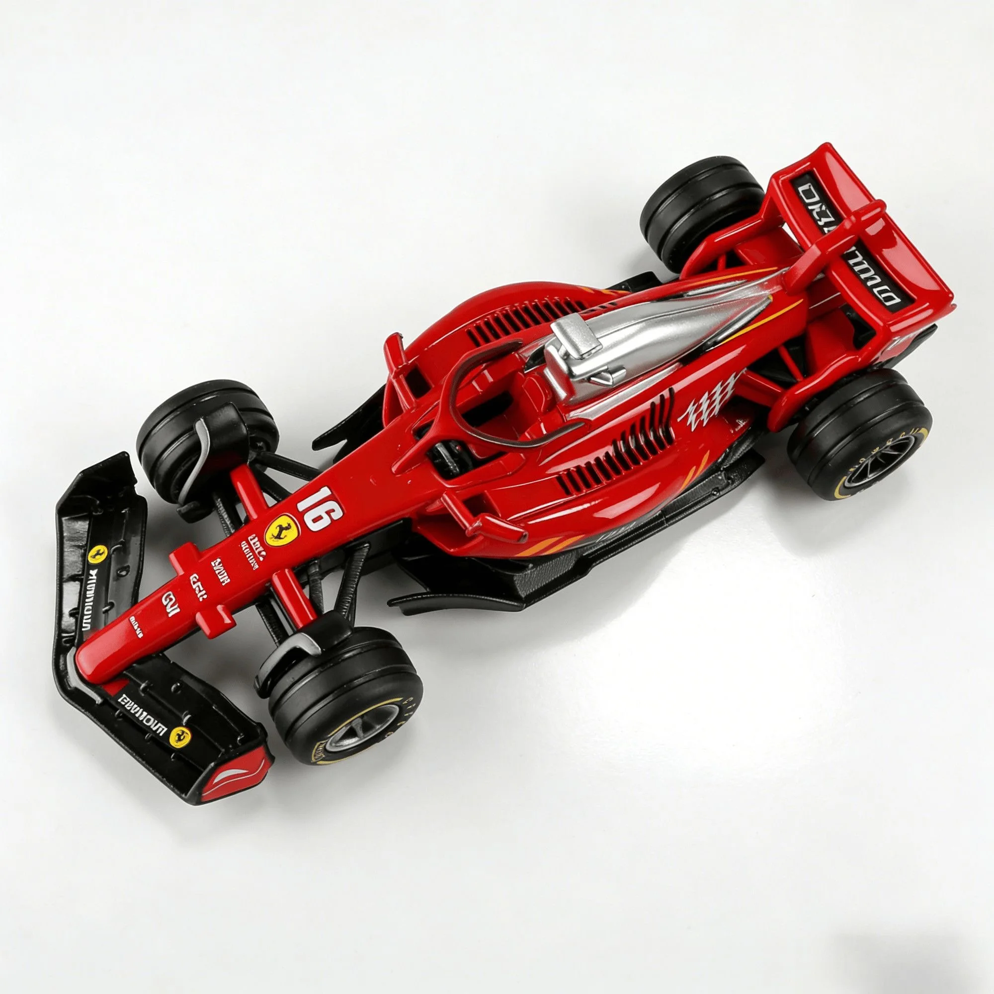 1:43 Diecast Formula 1 Racing Car #16 Metal Alloy Vehicle Model Mini Toy Desktop Decoration Birthday Gift for Boys