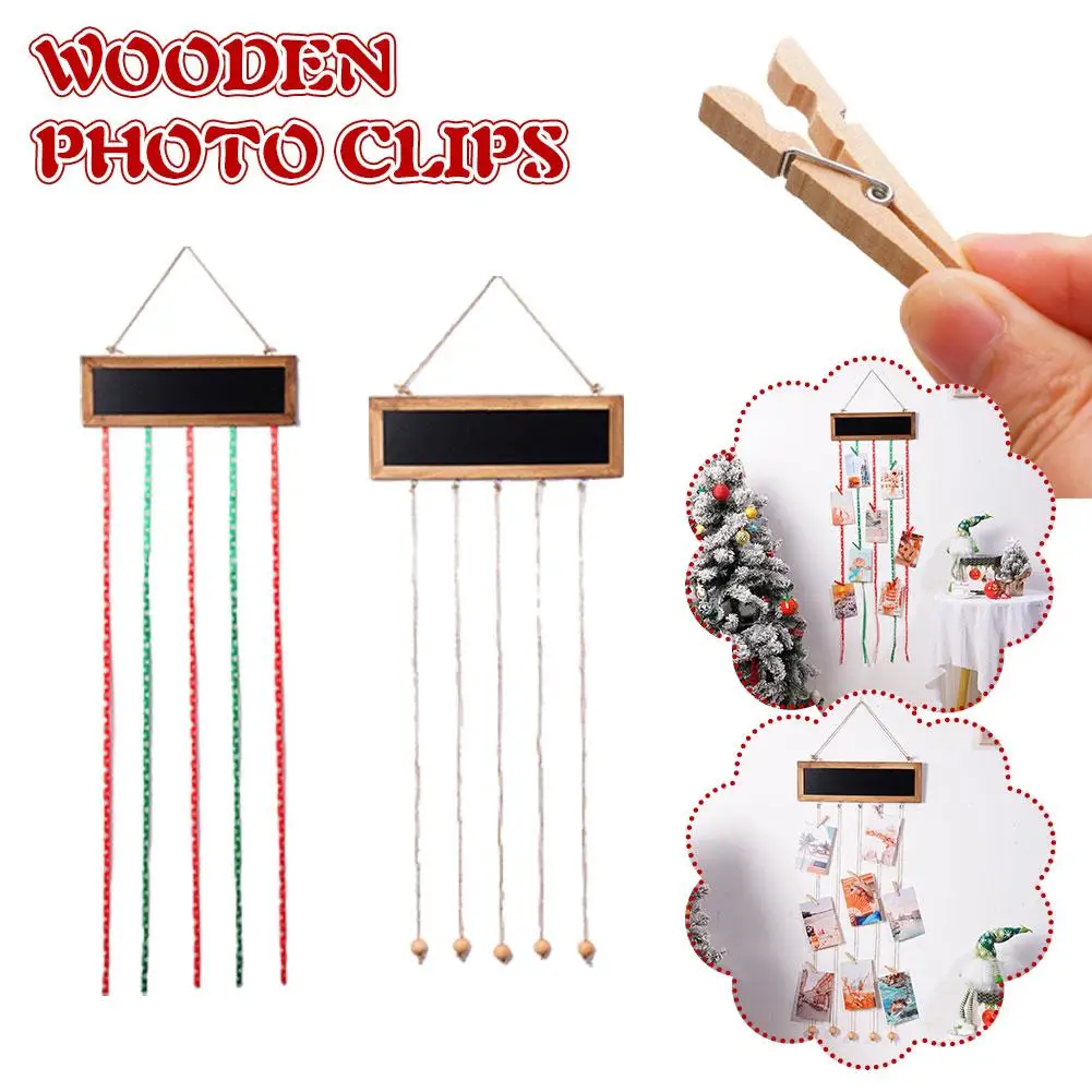 

Wall Picture Hanger Collage Wall Hangings Pictures Organizer With 30 Clips Wooden Wall Photo Display Grid For Cards Holder W5L4