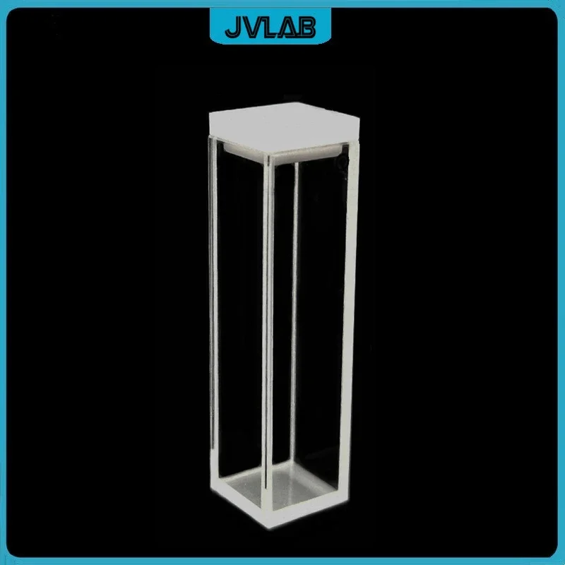 Fluorescent Quartz Cuvette Light Path 10mm Four Side Clear Windows High Light Transmission Frit Sintering Technology 2 / PK quartz cuvette cell