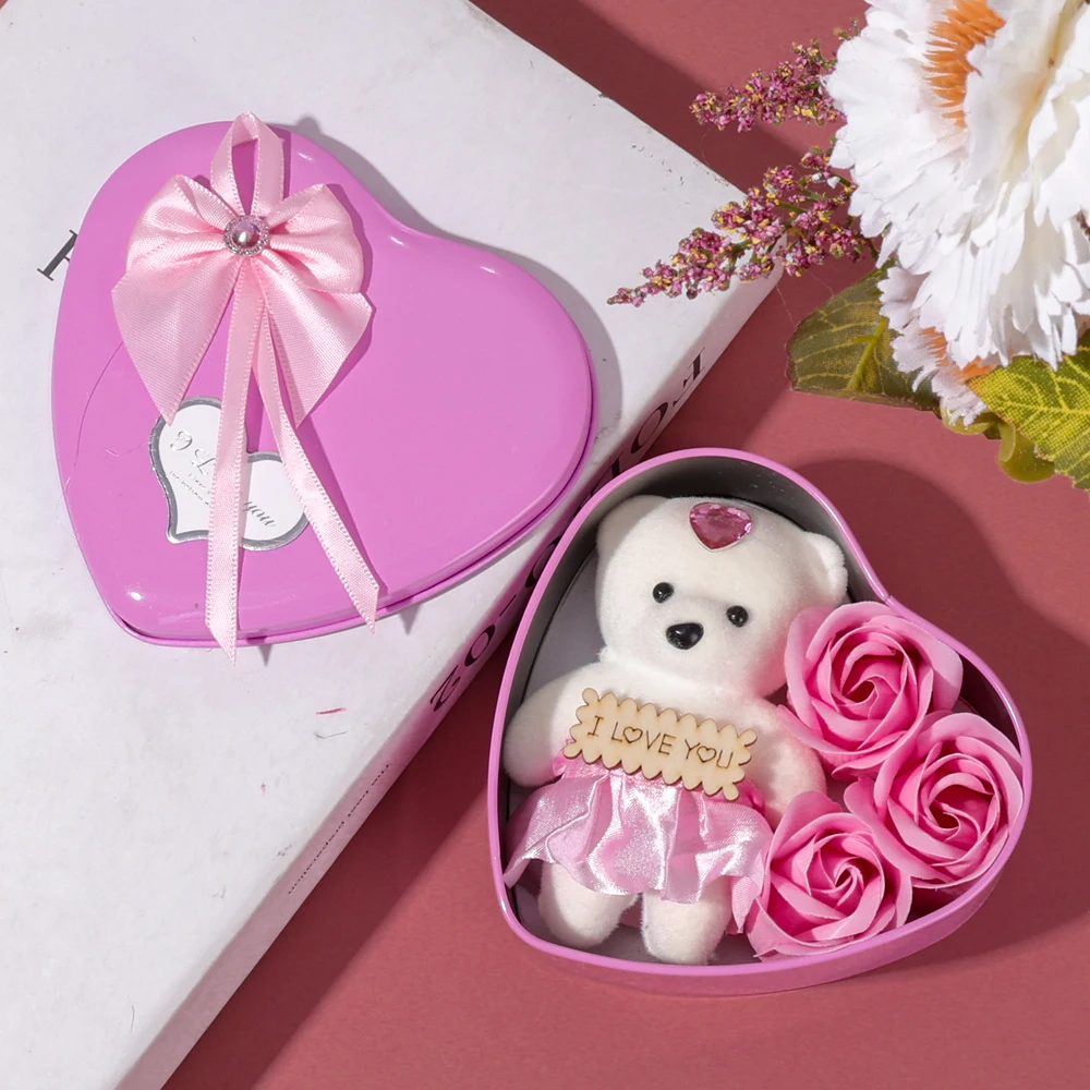 Bear Soap Rose Gift Box Valentines/Mother Day Gift 4
