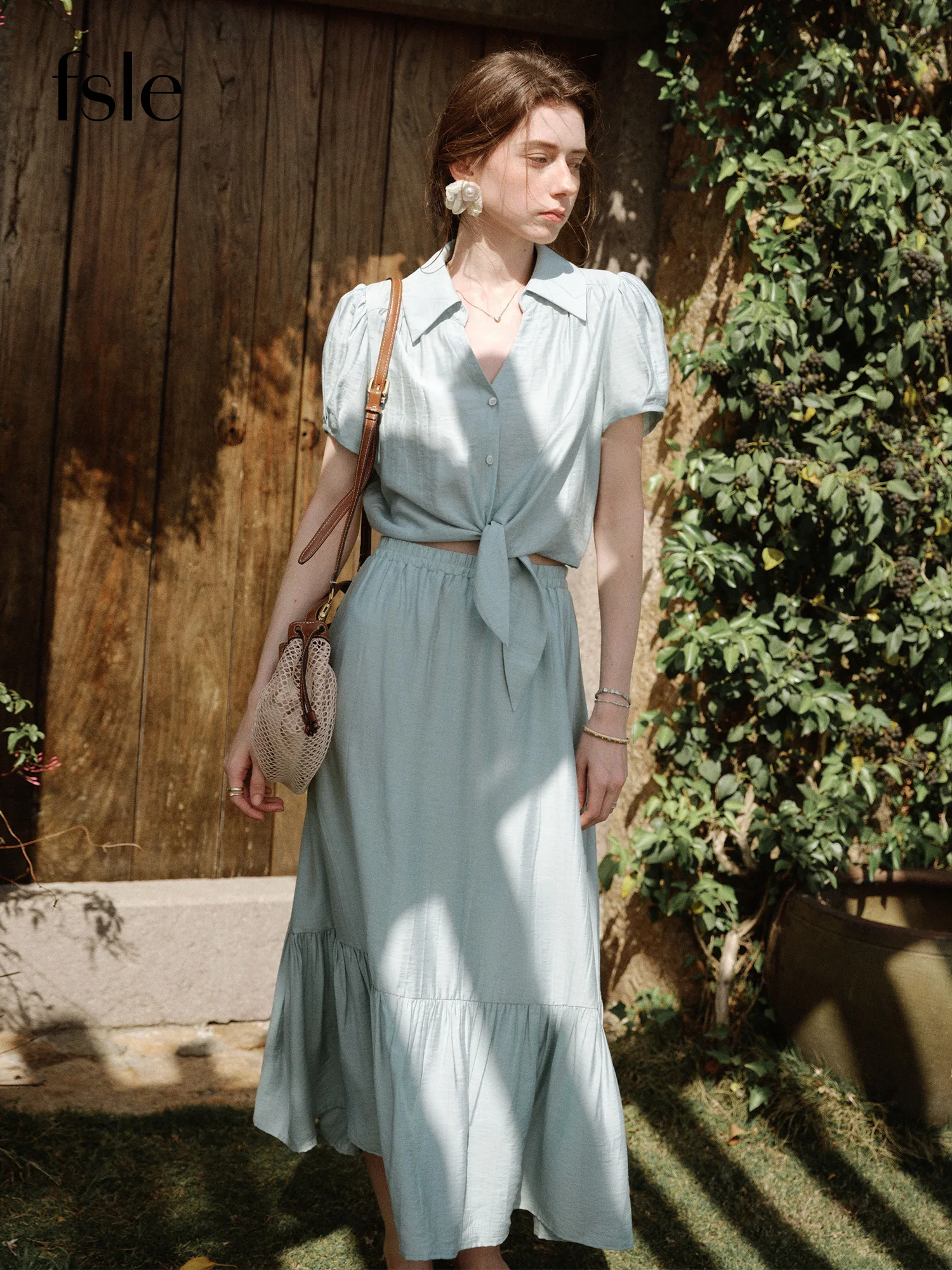 FSLE 2025 French Style Summer Dress Women's High Waist