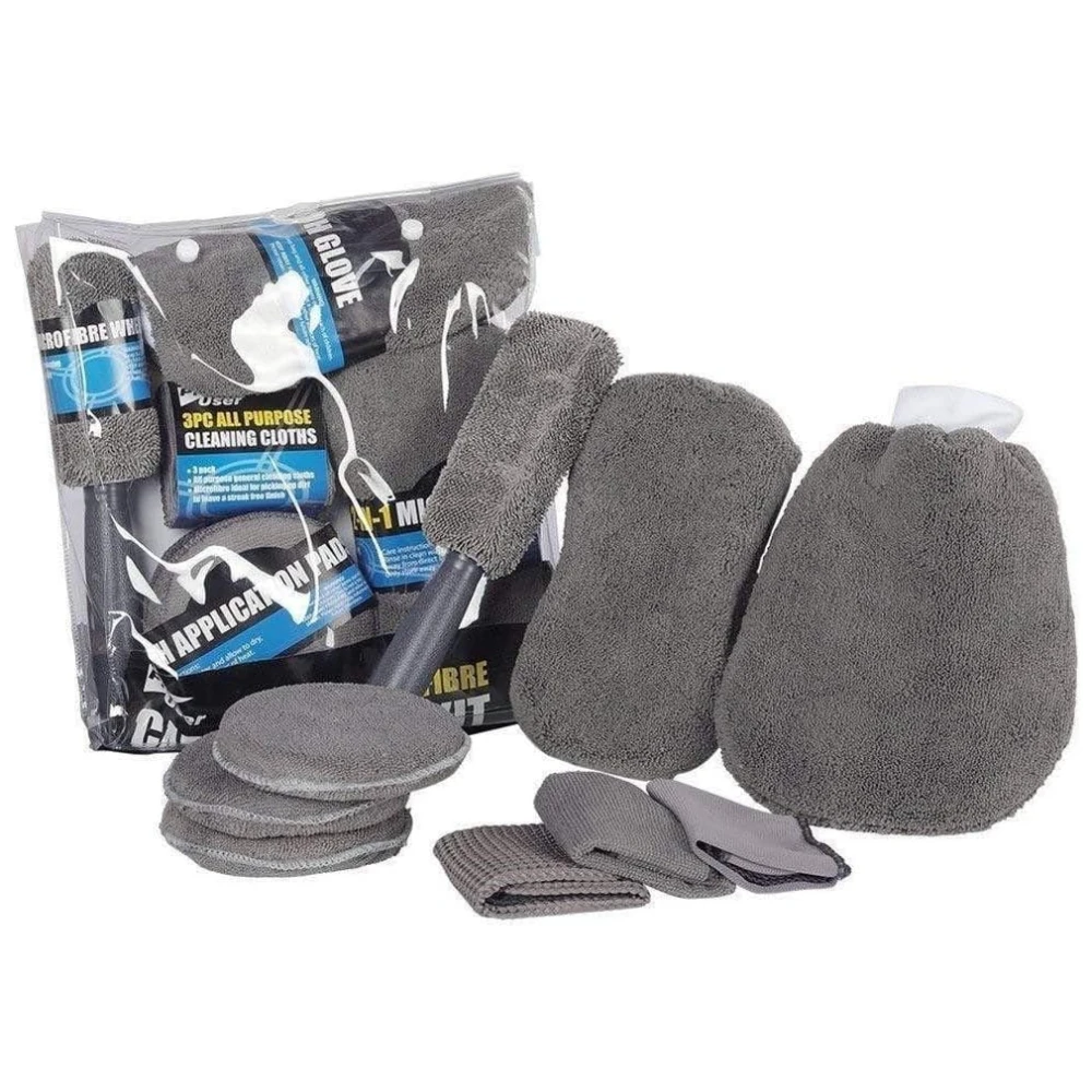 세차 수건 9피스 마이크로파이버 세차 청소 키트 자세히 도구 세트 자동차 청소..