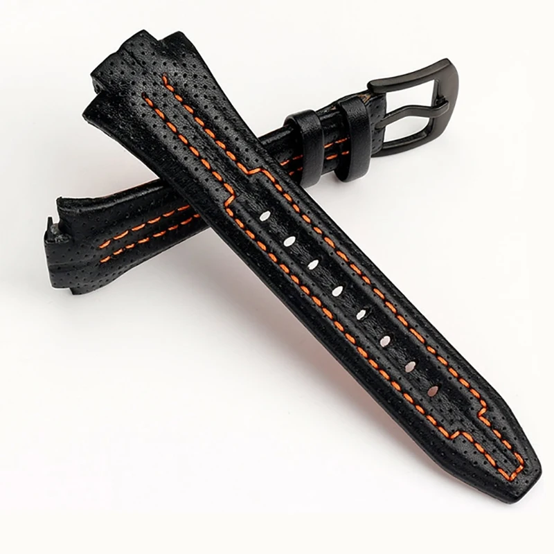 Premium Cowhide Leather Watch Strap - Sportura Series, 27x15mm