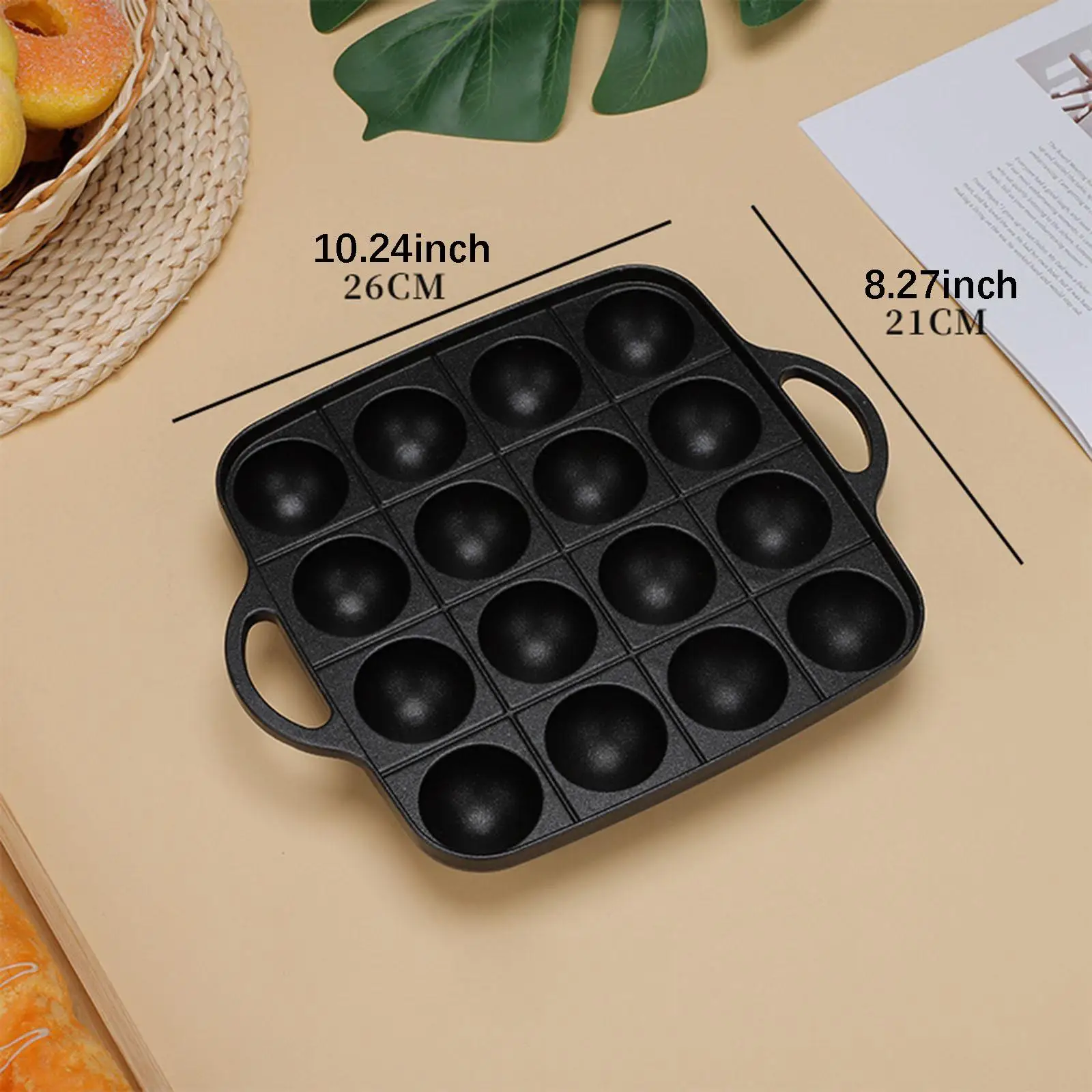 Takoyaki Grill Pan Easy to Use Practical Cookware Meatball Baking Tray Takoyaki Grill Pan Easy to Use Practical Cookware Meatball Baking Tray