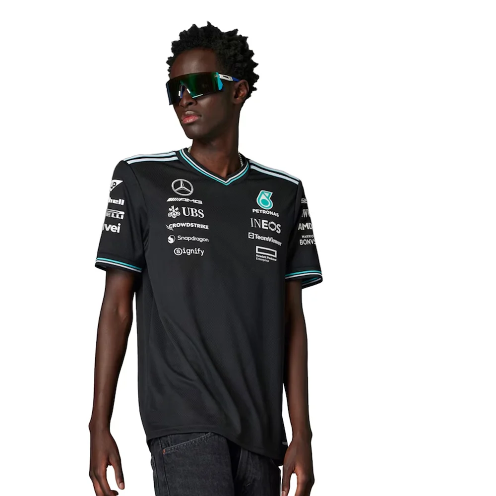 Formula1 팀 레이싱 3D 프린트 티셔츠 페트로나스 F1 팀 드라이버 착용 정통 저지 라이센스 레이싱 티셔츠 F1 팀 팬 선물 2025