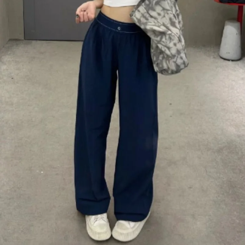 ตัวเลือกสินค้า กางเกงยืดผู้หญิง ใส่สบาย ยืดหยุ่น กันลื่น ทรงหลวม สายรัดเอวสูง