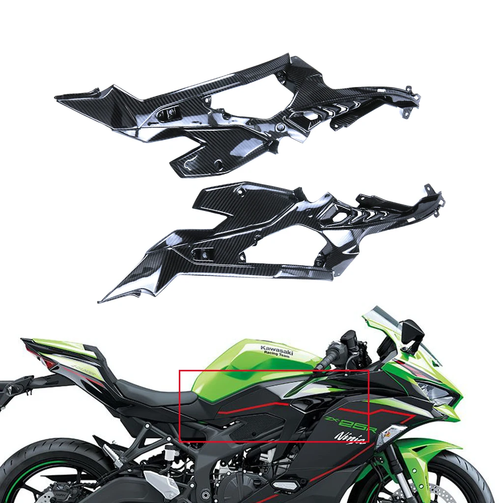 

3K Carbon Fiber Motorcycle Accessories Fuel Tank Side Fairings Inside Panels For Kawasaki Ninja ZX25R ZX-25R 2020 2021 2022