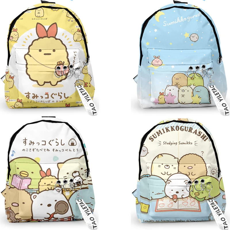 

Школьные ранцы Sumikko Gurashi для мальчиков и девочек, милые маленькие сумки для книг, водонепроницаемые Рюкзаки из ткани Оксфорд