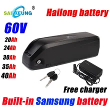 Elektrische Fiets Batterij 60V 40ah Hailong Samsung 18650 Batterij 52V 20Ah 48V 24Ah 36V 30H Elektrische Scooter Lithium Batterij