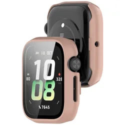 Enhanced Tempered Glass PC Case with Screen Protector for Honor Watch 5 (Pink)