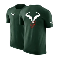 Rafael Nadal joueur de tennis hommes marque coton haute qualité impression ordinaire à manches courtes T-Shirt couleur unie décontracté hauts 3