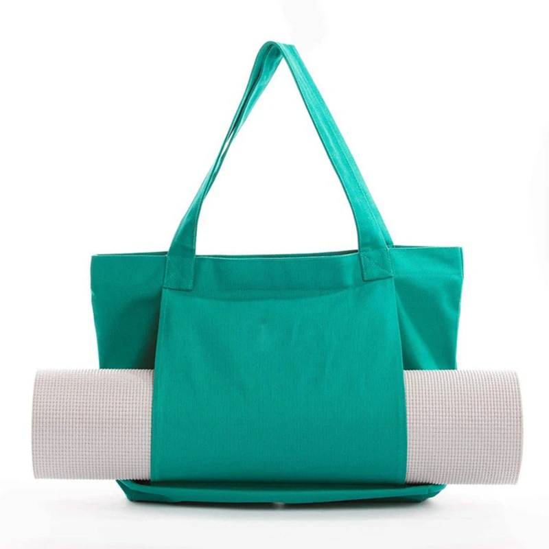 Fashion Yoga Mat Storage Bag Women Multifunction Pocket Thickened Canvas Portable Ladies Handbag Home Gym Bag Large Capacity New