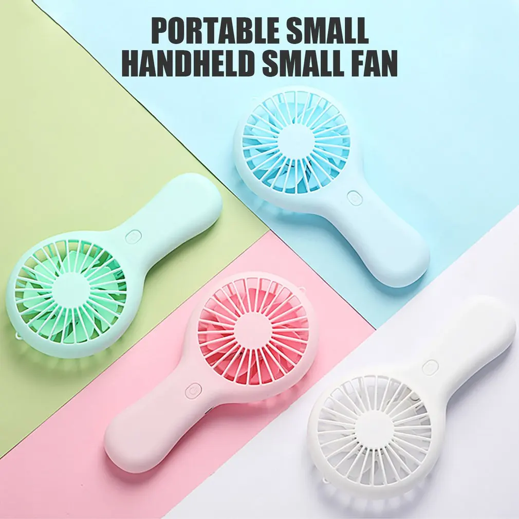 

Handheld Fan USB Rechargeable Ultra-Quiet Portable Student Office Mini Cute Fan Cool Air Wind Power Outdoor Travel Cooling Fans
