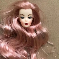 1 Pieces Head with Long Curl Hair 1/6 Doll Parts Girl Collection Gift Figures DIY Doll Accessories 1
