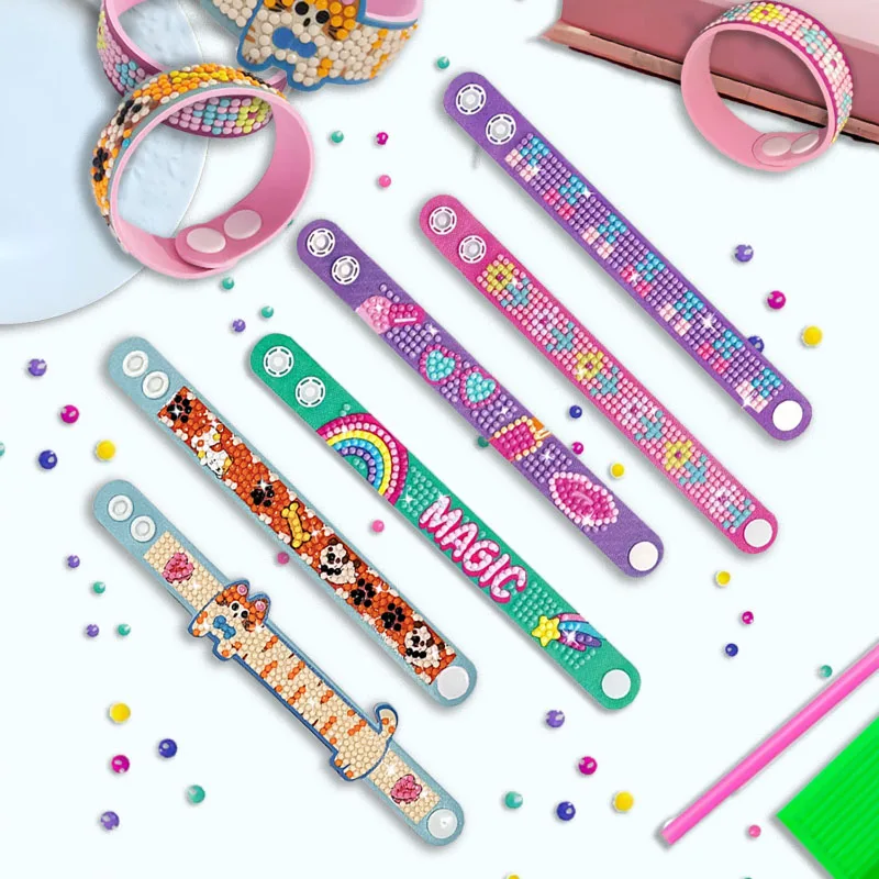 EVA Diamond Painting Bracelet Handmade DIY Material Bag 5D Gems Paint By Number Cartoon Wrist Strap Children Adult Beginner diamond painting,diamond art painting kit,diamond painting set