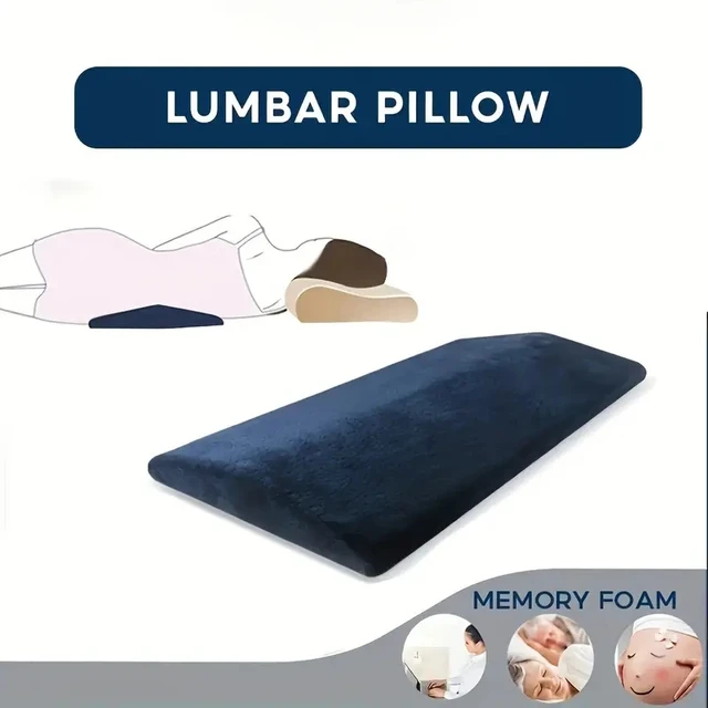 Lumbar Support Pillow Sleeping Memory Foam Pillow for Back Pain