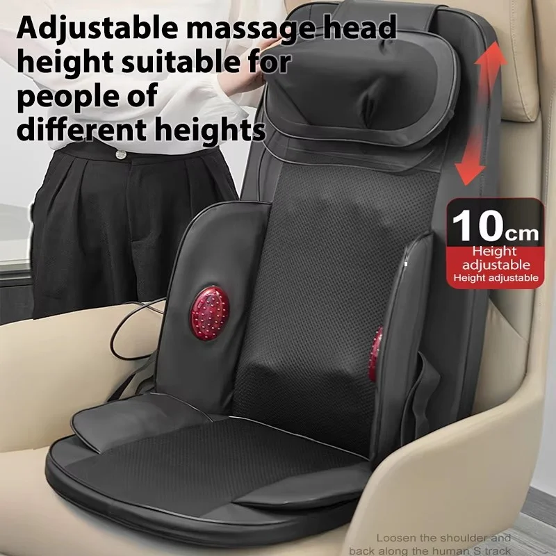 Shiatsu Neck & Back Massager with Heat, Full Back Kneading Shiatsu or Rolling Massage, Massage Chair pad Back Massager for Neck 3