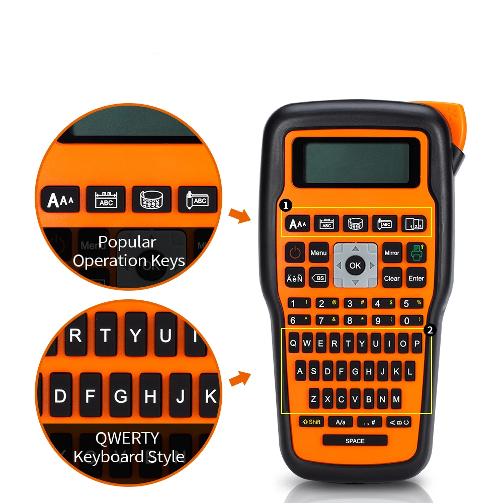 Impressora de Etiquetas E1000 Pro Label Maker Industrial Compatível para Brother 12 mm Tze231 631 Tze 531 - Imagem 4