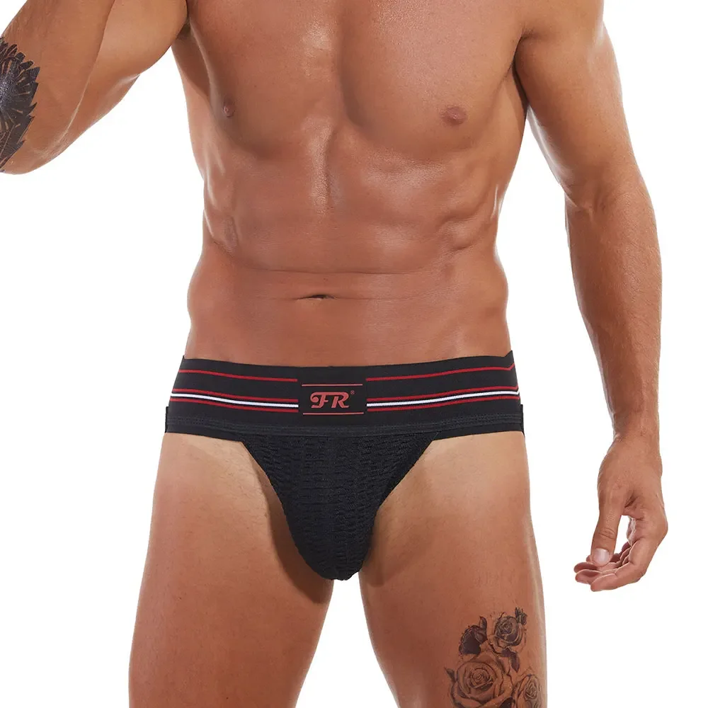 Men's Athletic Supporter Jockstrap Underwear Stretch Mesh Pouch With 3 Inch Wide Waistband for Gym, Fitness & Outdoor Inner Wear