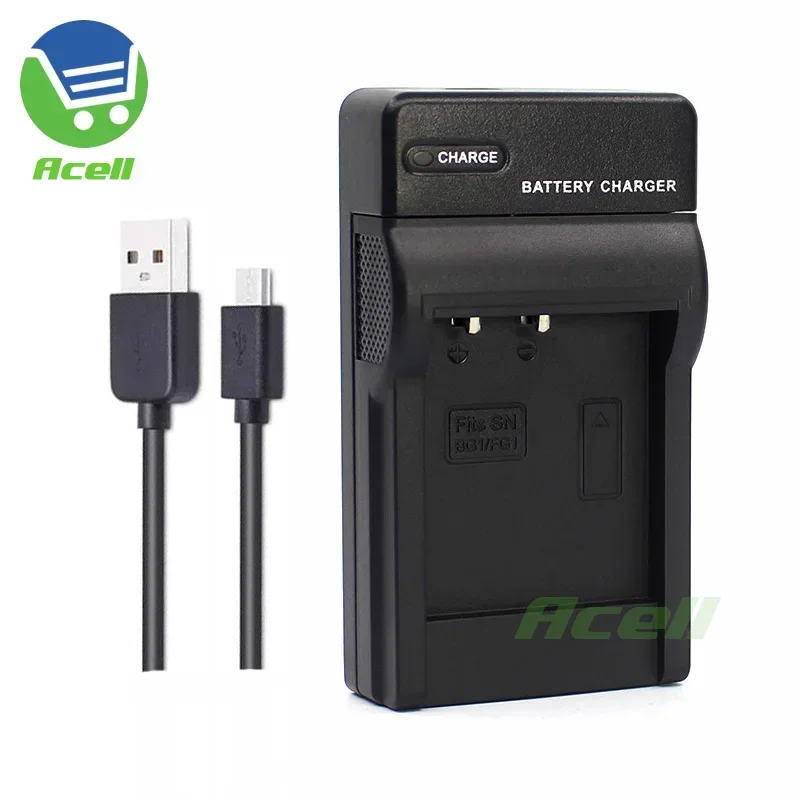 Caricabatterie Usb Np-Bg1/Fg1 Per Fotocamera Sony Dsc-W130 W125 W120 W115 W110 W100 W90 W85 W80 W70 W55 W50 W40 W35 W30 Hx30 Sostituire Bc-Csg