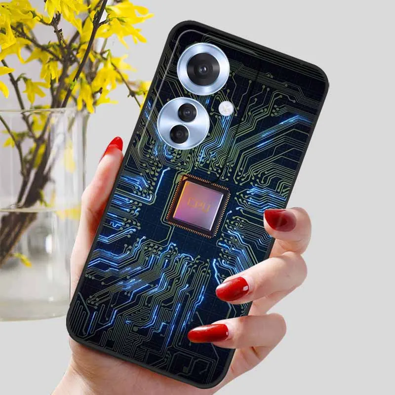 Black Marble Print Silicone Phone Cover - Fashionable Protective Shell and Soft TPU Case