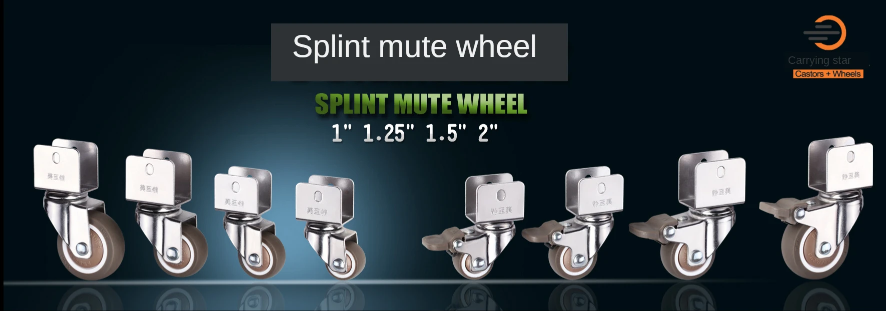 Ruote Girevoli Laterali 1.25 Pollici - 4 Pezzi In Gomma Per Mobili - Foto 2