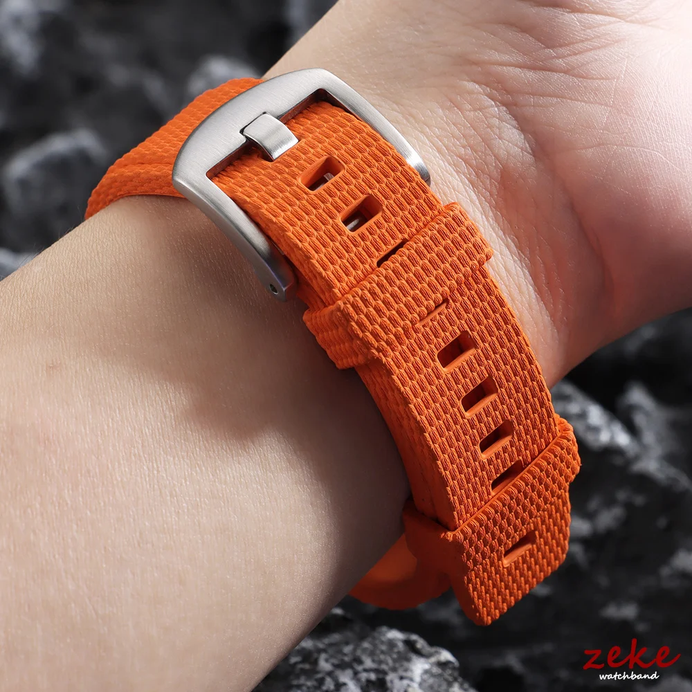 Premium Curved End Rubber Watch Strap - Versatile FKM Design