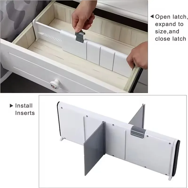 Drawer Dividers Organizer Retractable Adjustable Storage Drawer Partition Holder Clapboard Kitchen Organizer Household - 5