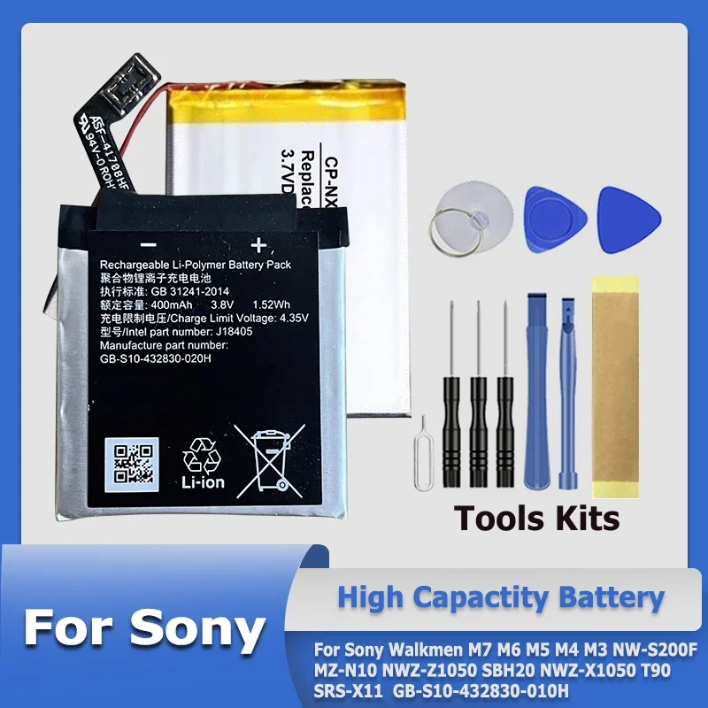 Batteria Muslimex Per Sony Walkmen M7 M6 M5 M4 M3 Nw-S200F Mz-N10 Nwz-Z1050 T90 Srs-X11 Sbh20 Nwz-X1050 Gb-S10-432830-010H