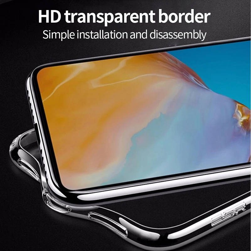 Clear TPU Shockproof Phone Case with Camera Protection - Flexible and Durable Transparent Cover