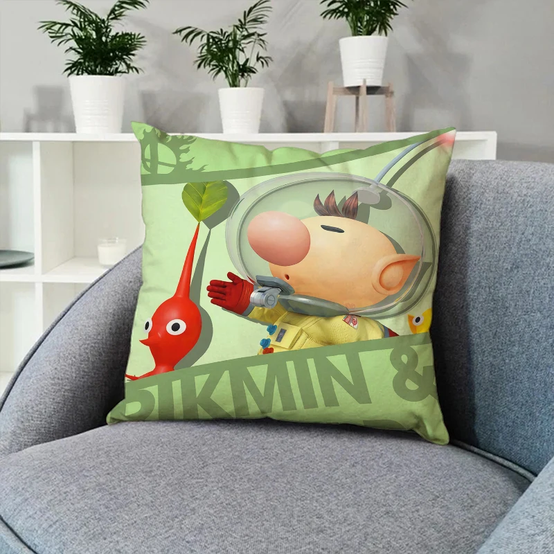 

P-PIKMIN Cushion Cover 45x45 Decorative Pillow Covers for Sofa Pillowcases 40x40 Cushions Home Decor Pilow Cases Throw Pillows