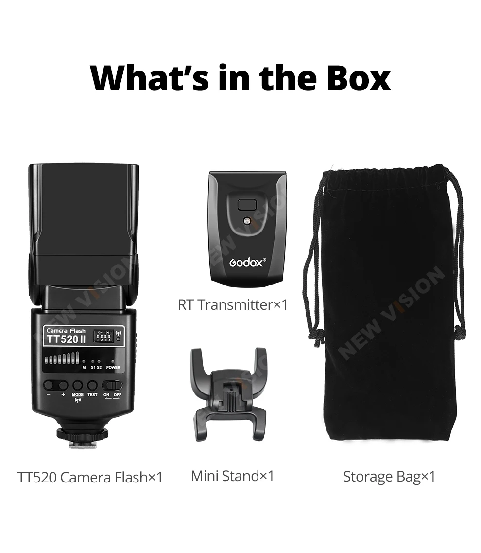 Godox TT520 II Flash TT520II with Build-in 433MHz Wireless Signal + Flash Trigge