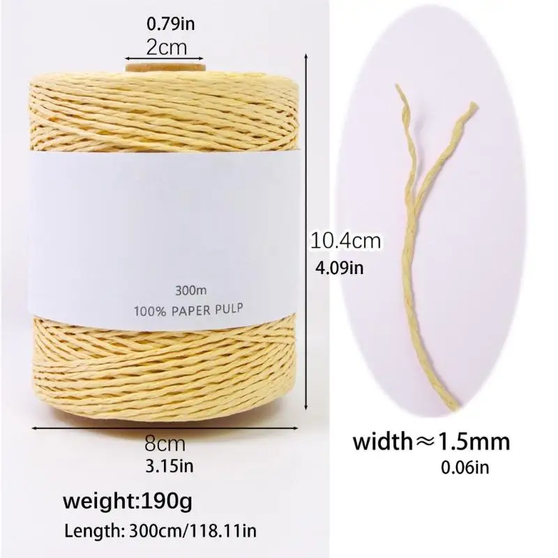 Y1UD 3.28Yards 1.5mm 폭 포장지 꼬기 포장용 직조 가방 모자 바구니