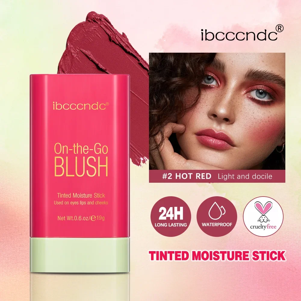 Tinted Moistured 3-in-1 Blush Stick Lipstick Eyes Cheek and Lip Tint Waterproof Lightweight Cream Multi Makeup