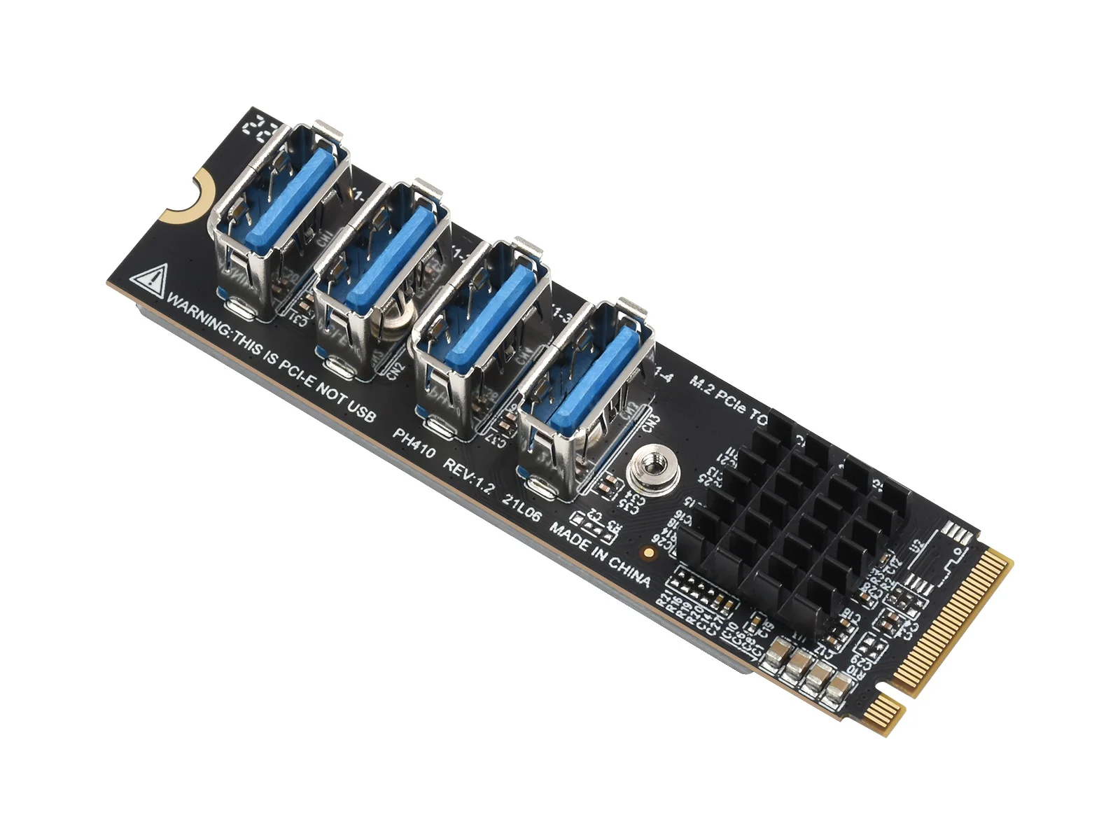 Waveshare M.2 A Pcie 4-Ch Expander, Utilizzando Con Pcie X1 A Pcie X16 Expander, Riduce Efficacemente Le Interferenze Dell'Interfaccia